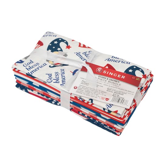 SINGER Stars & Gnomes Printed Cotton Fabric Bundle